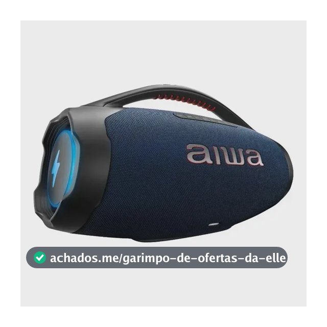 Caixa de Som Boombox Plus AIWA BBS-01-LBL 200W Bluetooth 30H IP66 USB RGB