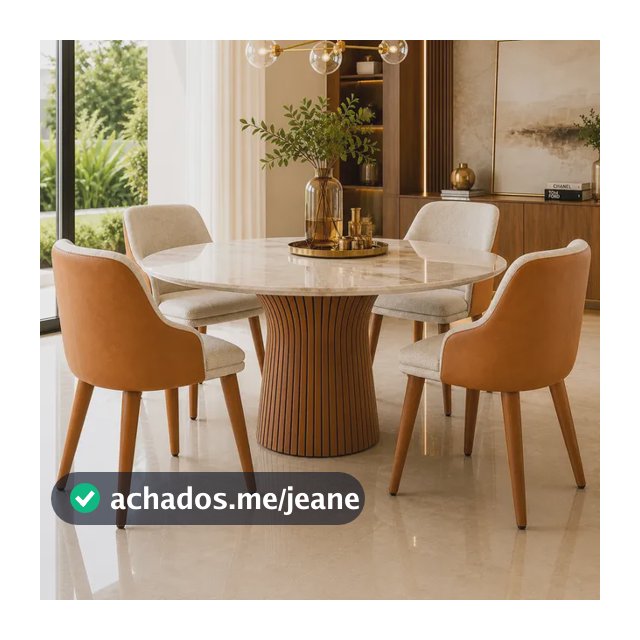 Kit 4 Cadeiras De Mesa De Jantar Com Braço Linho Premium