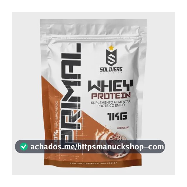 Whey Protein Primal 1kg - Soldiers Nutrition Sabor Mocaccino