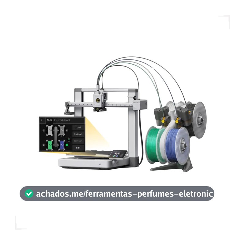 Impressora 3d Bambu Lab A1 Combo Ams Lite Impressão 4 Cores Cor Prateado