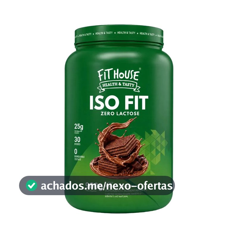 Iso Fit Proteina Isolada Zero Lactose Fit House 900g Wafer De Chocolate