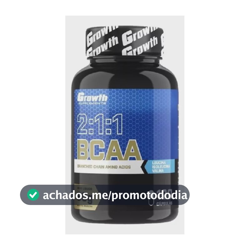 Bcaa 2:1:1 120 Cápsulas Growth Supplements Sabor Sem Sabor
