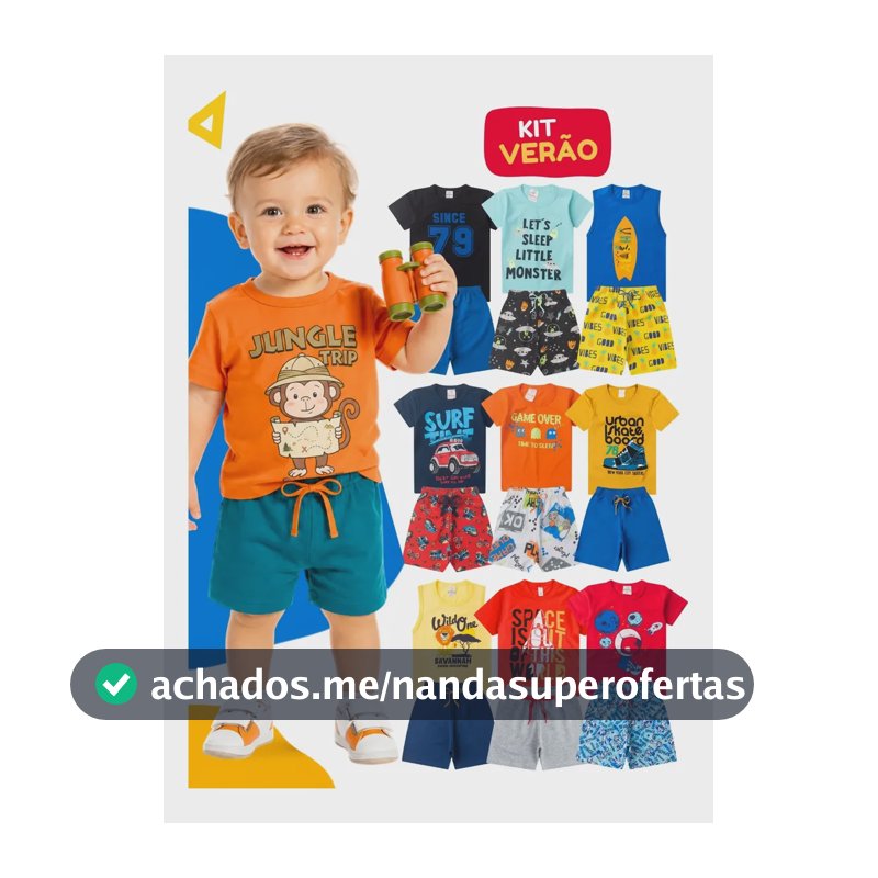 Kit 6 Peças Verão Menino Roupas De Bebê  Conjuntos Fofos Variados 2 - Veste 1 Ano