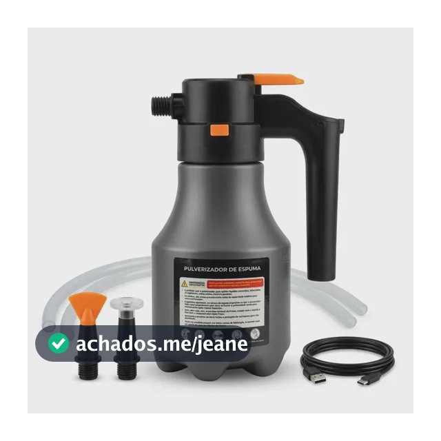 Pulverizador Borrifador De Espuma Elétrico Snow Foam Para Limpeza Automotiva E Doméstica Cinza