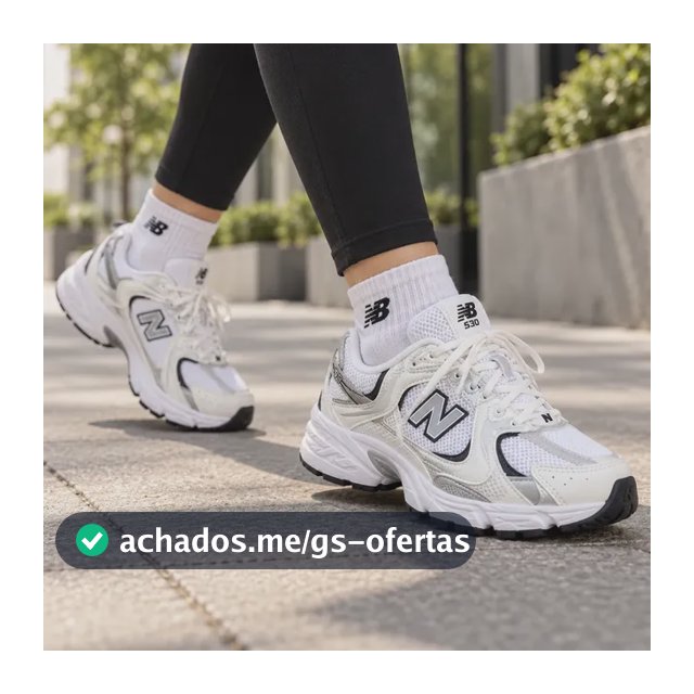 Tênis New Balance 530 Feminino Corrida Academia Caminhada Branco Prata Preto Lisa 37 Br