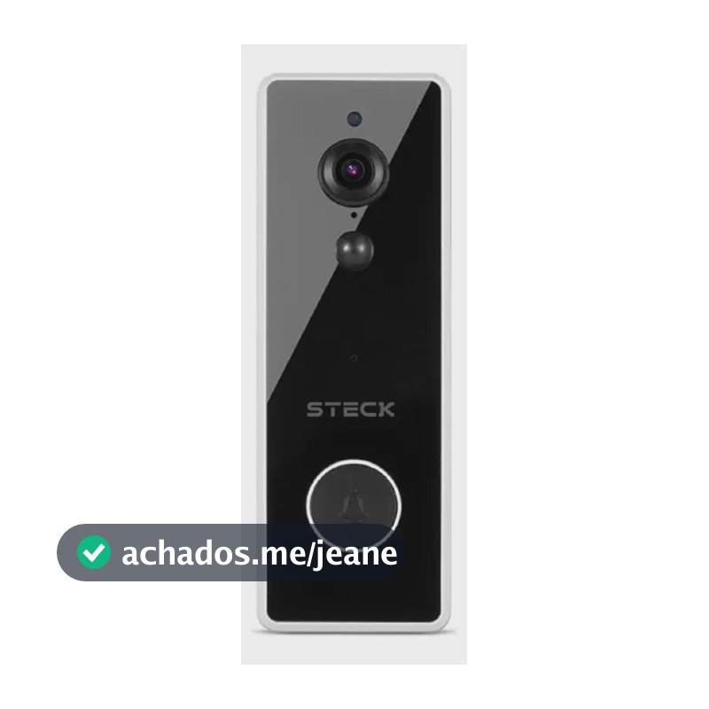 Porteiro Inteligente Com Campainha, Ambiente Conectado Steck Preto/branco 127v