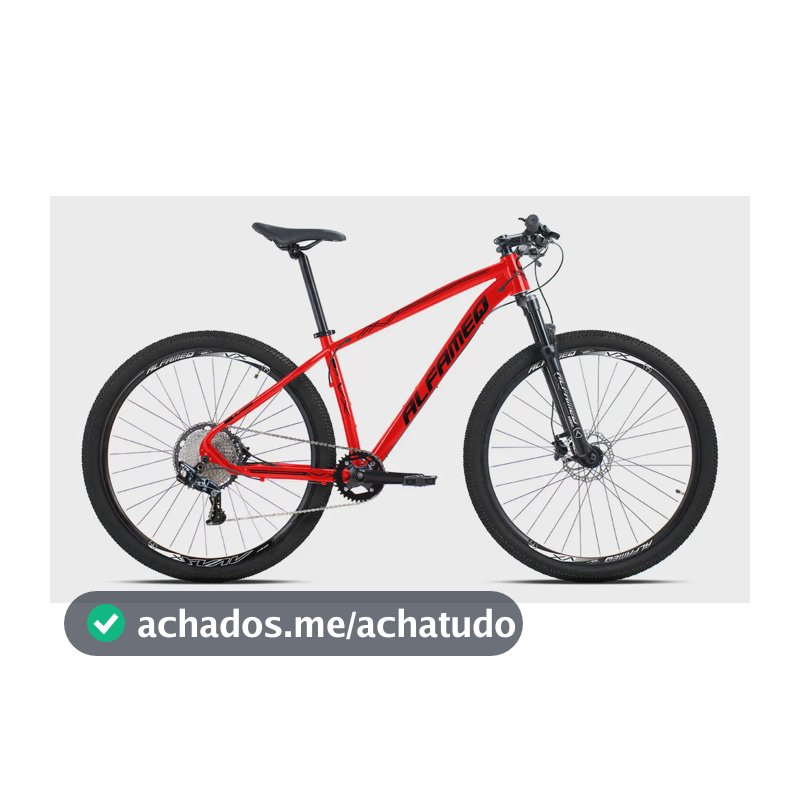 Bicicleta Aro 29 Alfameq Vx 12v Freio A Disco Hidráulico Cor Vermelho/preto Tamanho Do Quadro 17