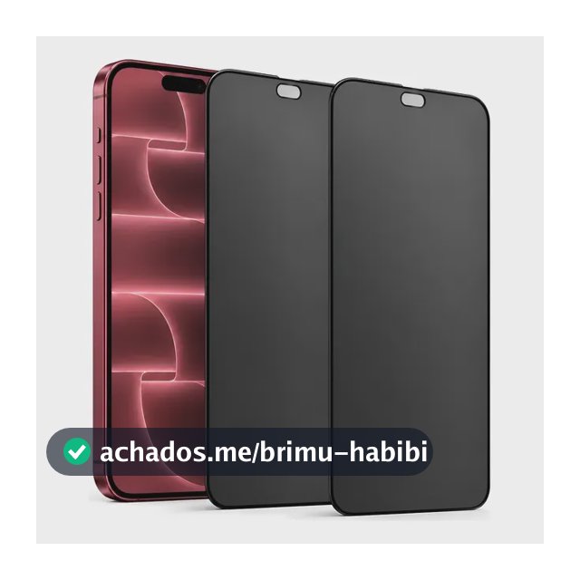 Kit 2 Pelicula P iPhone Cerâmica Privacidade Fosca 11 Ao 17e