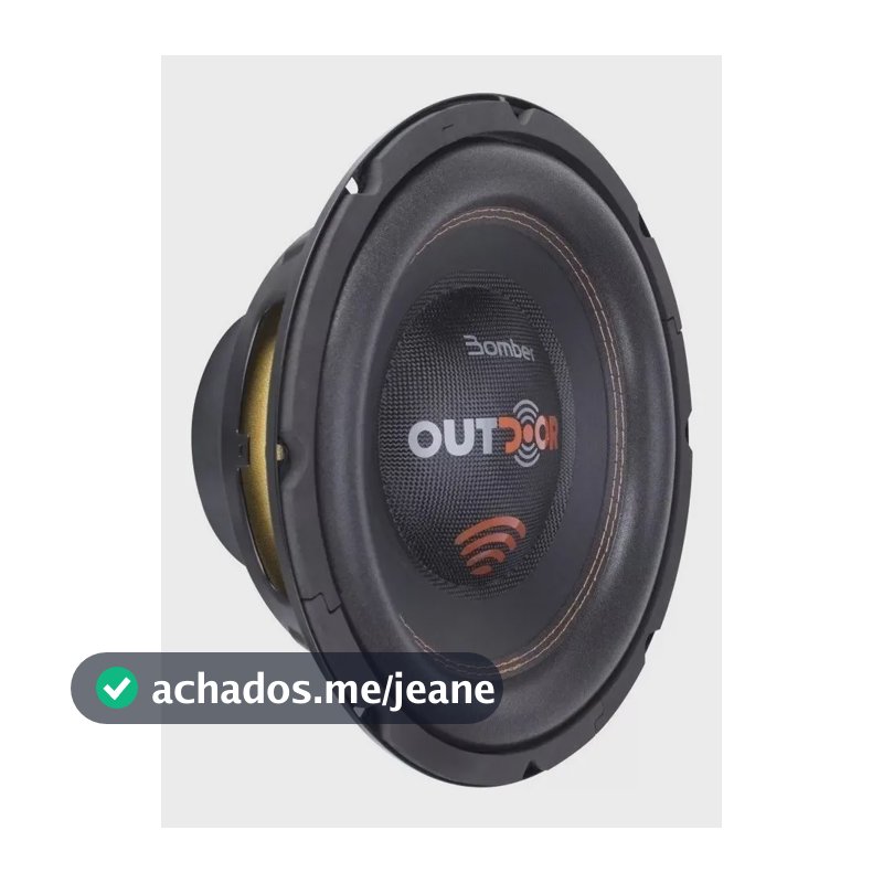Subwoofer 10 Pol Outdoor 300 Watts Rms 4 Ohms Bomber Cor Preto