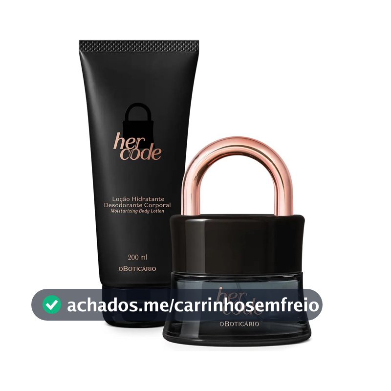 Her Code Eau De Parfum 50ml + Loção Corporal 200ml Vegano Cruelty-Free