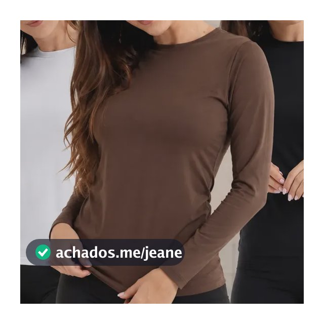 Kit 3 Camisa Blusas Manga Longa Proteção Solar 50+ Feminina