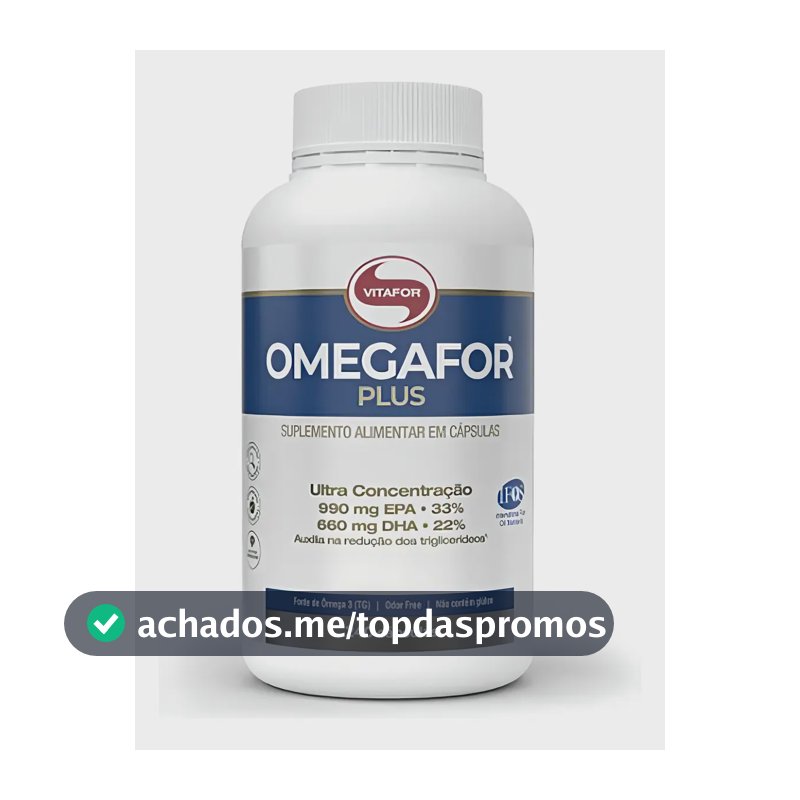 Ômega 3 Vitafor Omegafor Plus 240 Cápsulas Sem Sabor EPA DHA