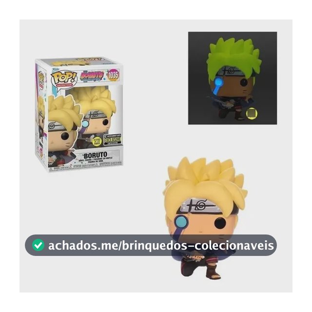 Boneco Funko Pop Naruto Boruto #1035 Brilha Escuro Exclusivo