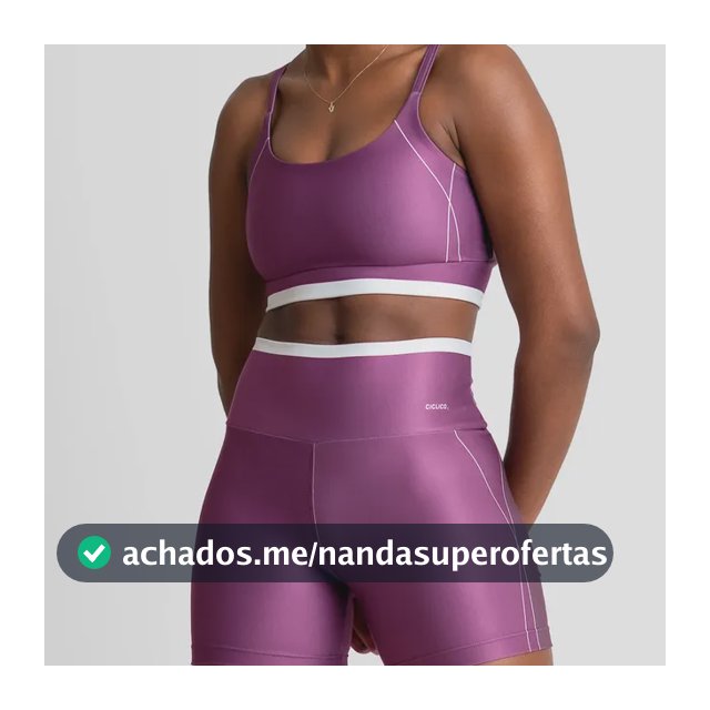 Conjunto Feminino Academia Shorts E Top Alcinha Fitness Uva Rosada Liso P
