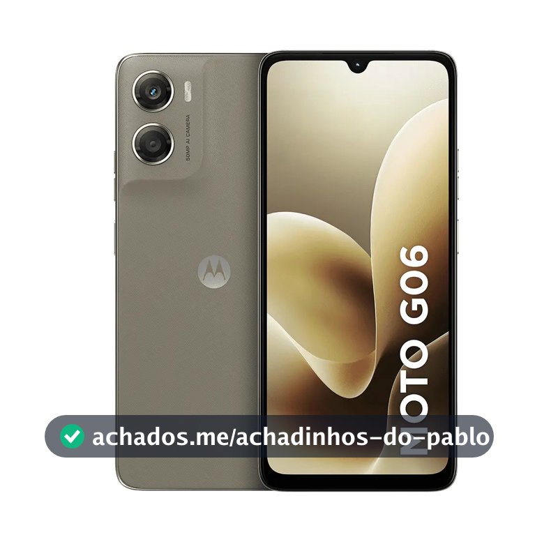 Smartphone Motorola Moto G06 - 256gb 4gb Ram + 8gb Ram Boost, e Camera 50mp Com Ai Bateria De 5200 Mah Tela 6.9 - Bege