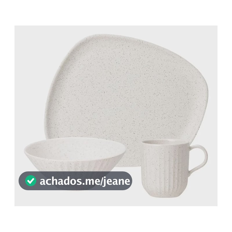 Aparelho De Jantar E Lanche 12 Peças Oxford Luna Vanilla Branco