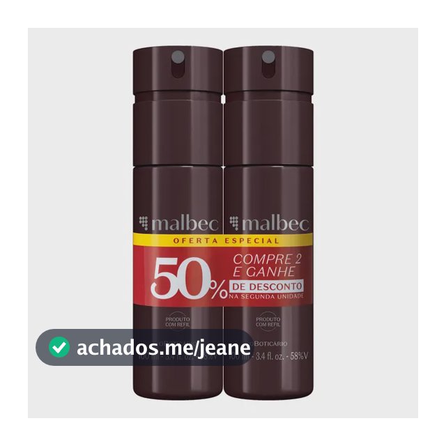 O Boticário Malbec Kit Body Spray 2x100ml