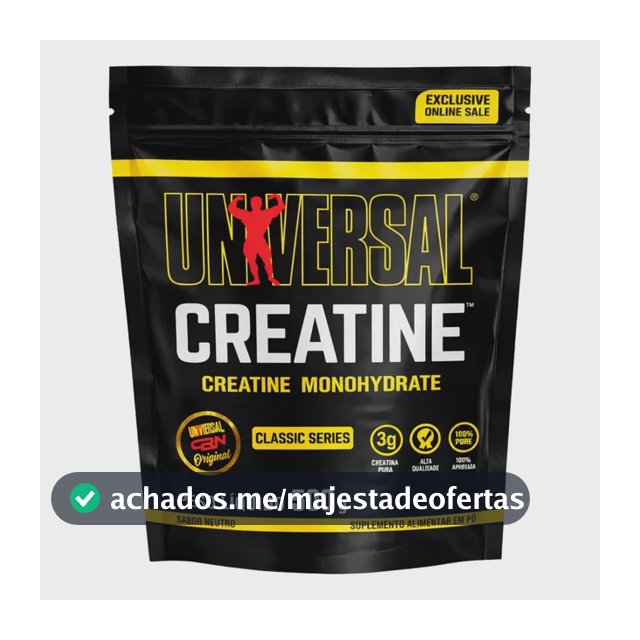 Creatina 100% Pura Monohidratada 500g - Universal Creatine Sem Sabor