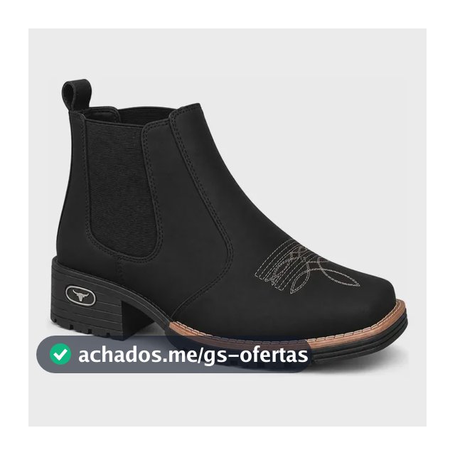 Botina Texana Masculina Chelsea Country Roça Fazenda Rodeio