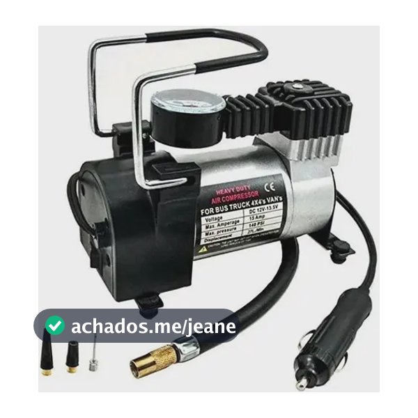 Compressor de Ar Automotivo Portátil B-Max 35L/Min 100psi