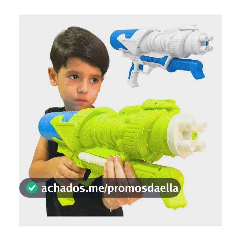 Lança Água Arma Grande Arminha Brinquedo Criança Brinquedo Azul