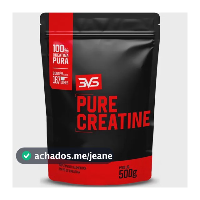 CREATINA MONOHIDRATADA 500g - 100% Pura - 3VS Nutrition