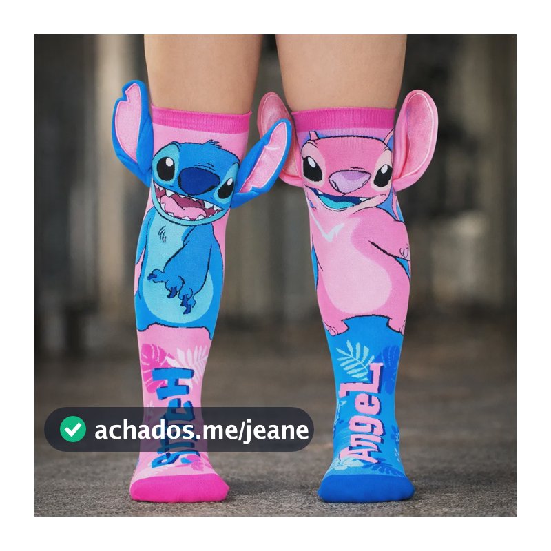 Meia Maluca Divertida 3d Criança Personagem Desenho Infantil Angel Un