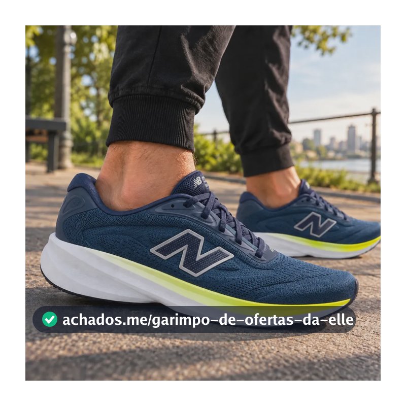 Tênis New Balance 680v9 Masculino Fresh Foam Corrida Treino Marinho/verde Claro Neon Liso 40