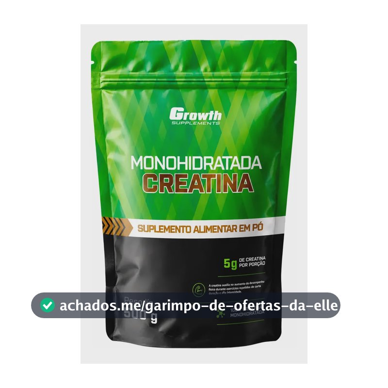 Creatina Monohidratada 500g Pouch - Growth Supplements Sem Sabor