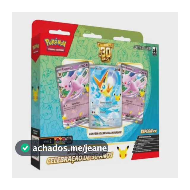 Baralho Batalha Pokémon Celebrações 30 Anos Espeon Ex Tcg