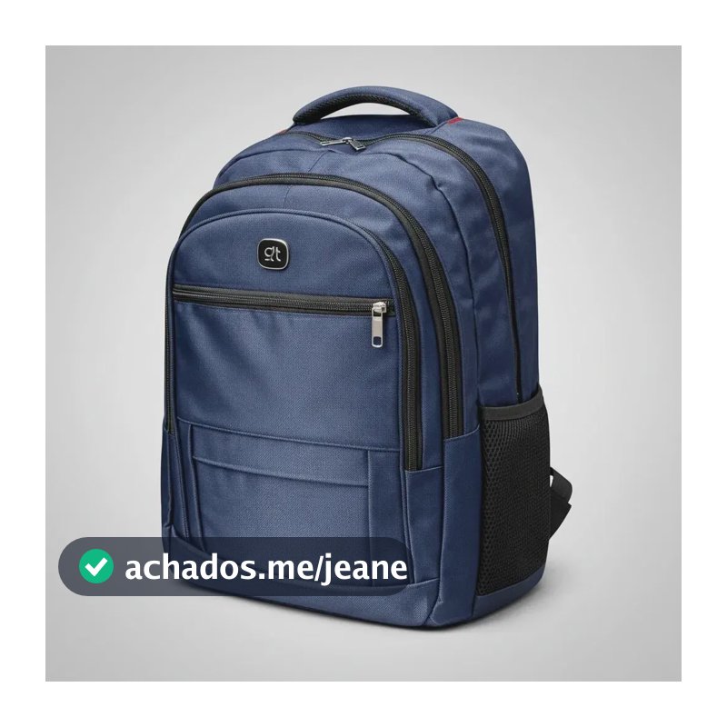 Mochila Fashion Básica 40l Para Notebook Azul Liso