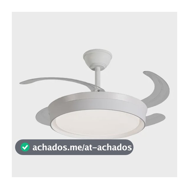 Ventilador Teto Retrátil Silencioso Led Multicolor Controle