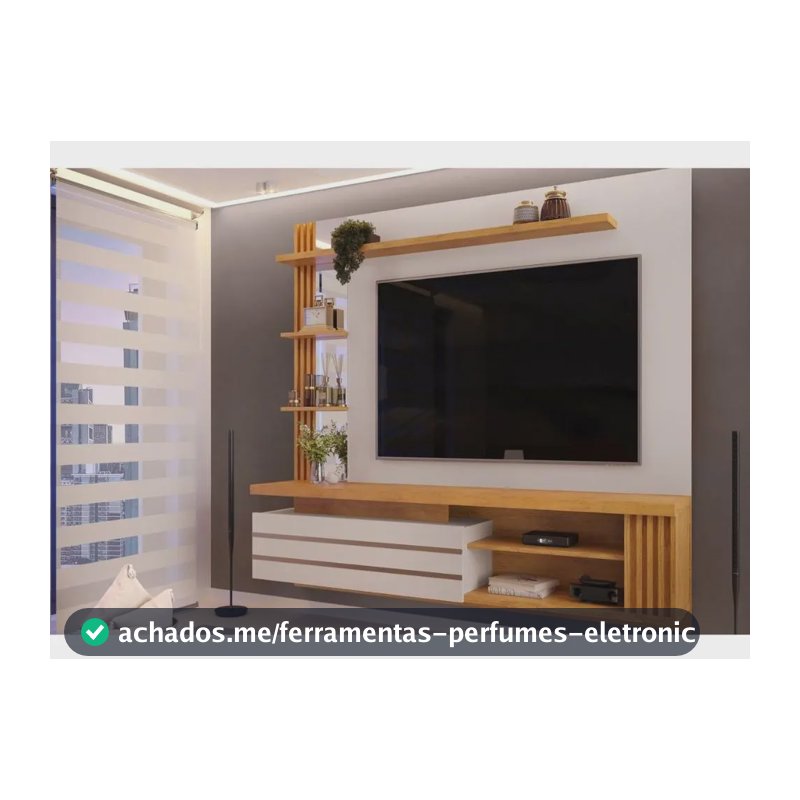 Home P/ Tv Até 55 Pol Marin C/ 1 Porta E Torre Ripada 160x15 Bali/cedro