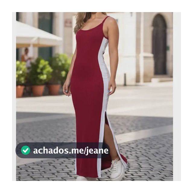 Vestido Midi Canelado Alcinha Faixa Lateral Estilo Casual