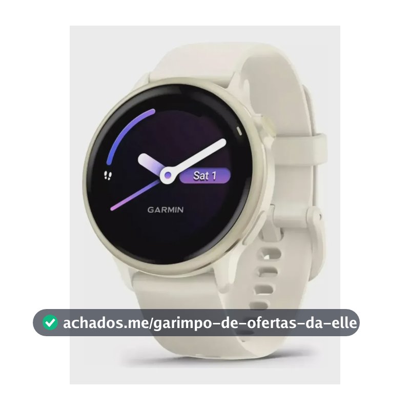 Relogio Smartwatch Garmin Vivoactive 6 Lunar Gold Cinza-escuro Branco