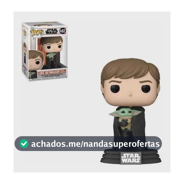 Funko Pop! Star Wars: Luke Skywalker Com Grogu #482