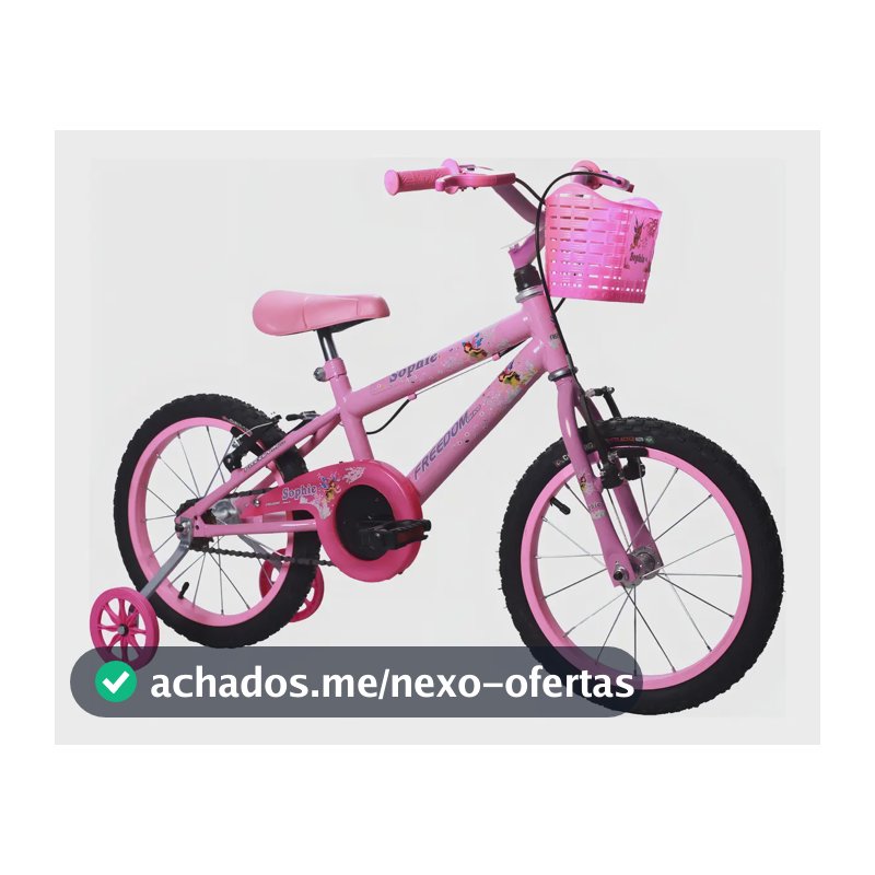 Bicicleta Infantil Freedom Feminina Aro 16 Rosa para Meninas