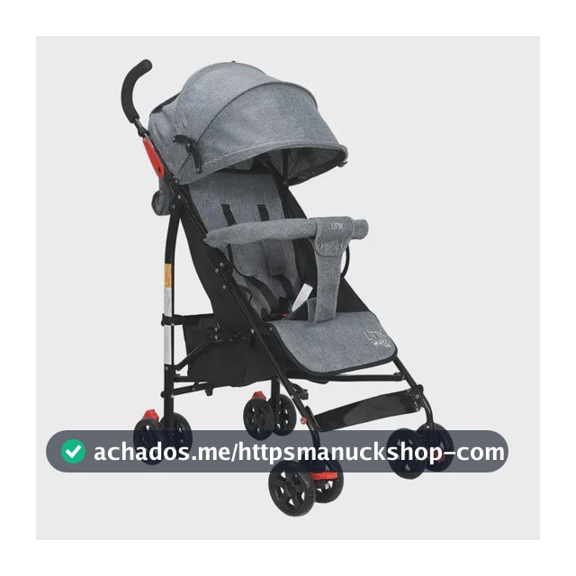 Carrinho de Bebê Guarda Chuva LINK Até 15kgs Maxi Baby - Cinza