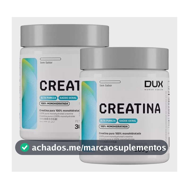 Kit 2x Creatina Dux Human Health Em Pó Sem Sabor 300g