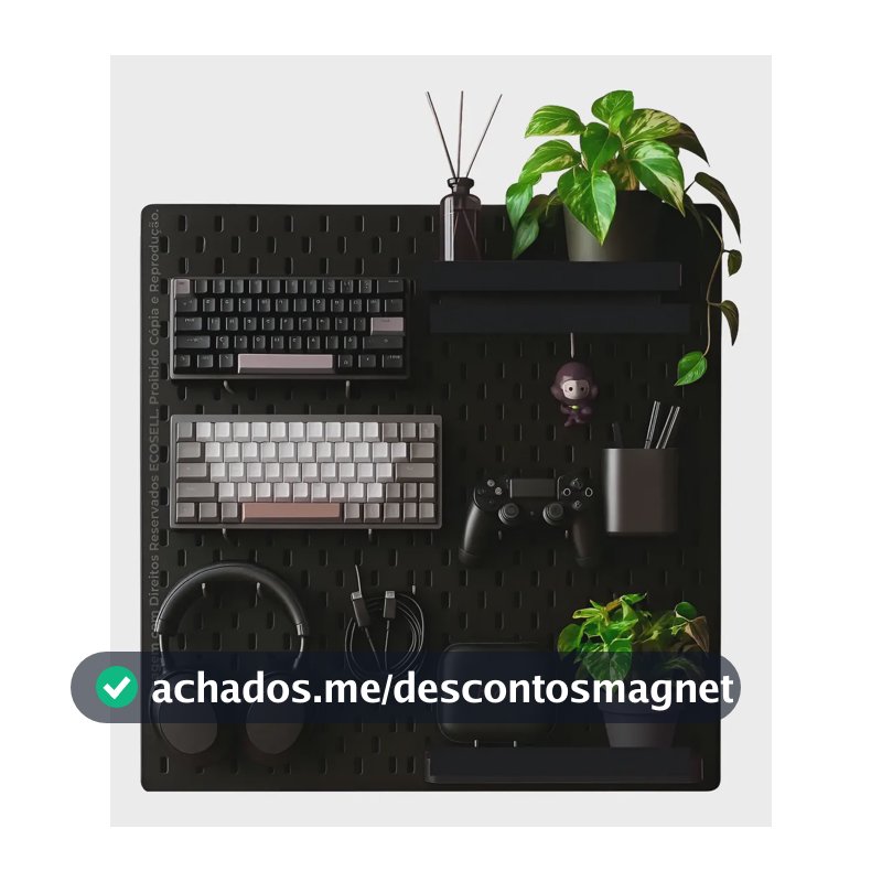 Melhor Pegboard Setup Gamer Home Office Preto Premium Full