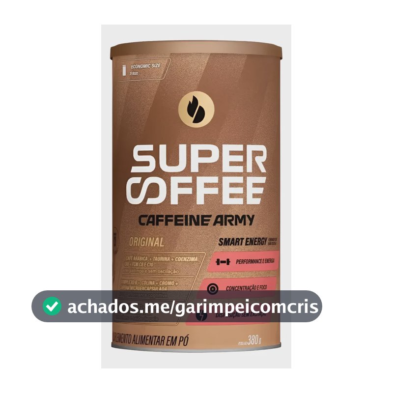 Super Coffee 3.0 Caffeine Army Cafeína Coq10 Cromo 380g Original 380g
