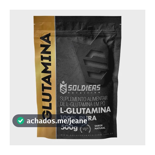Glutamina 500g suplemento em pó - Soldiers Nutrition