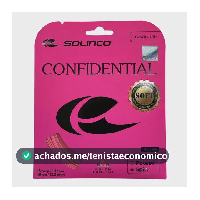 Corda Solinco Confidential Soft Rosa 1.15mm - Set 12.2m 1.15 Mm Rosa-chiclete