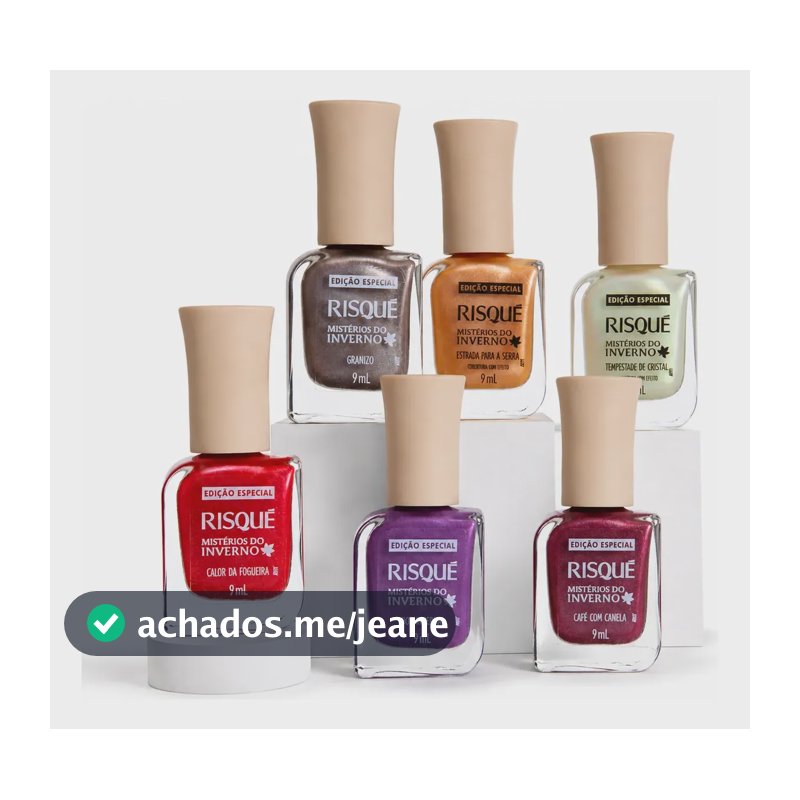 Kit 6 Esmaltes Risque Coleção Mistérios Do Inverno Colorido