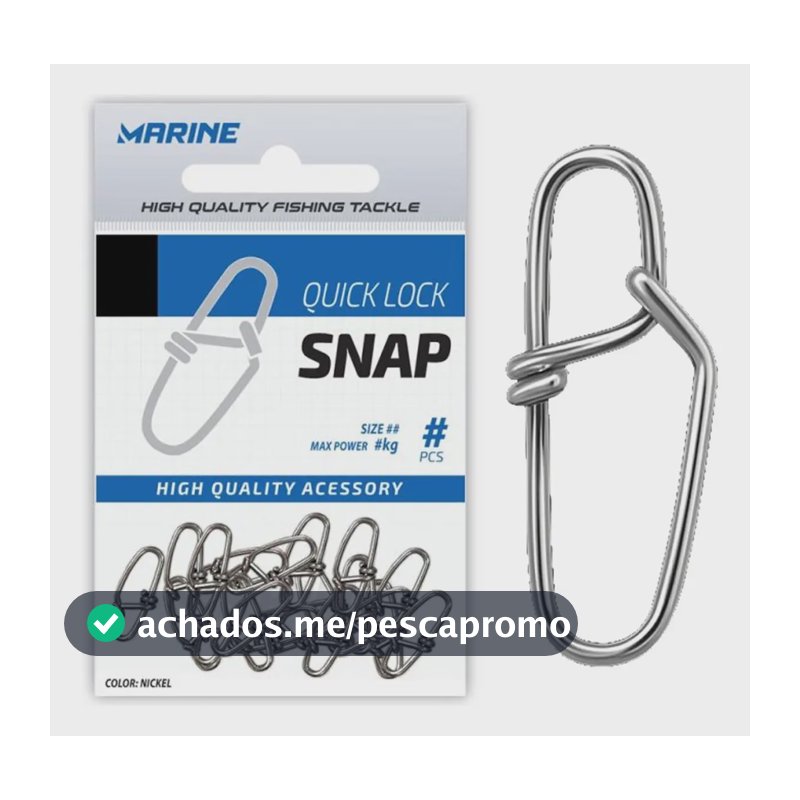 Snap De Pesca Marine Quick Lock Nickel Nº0 12kg Número 12