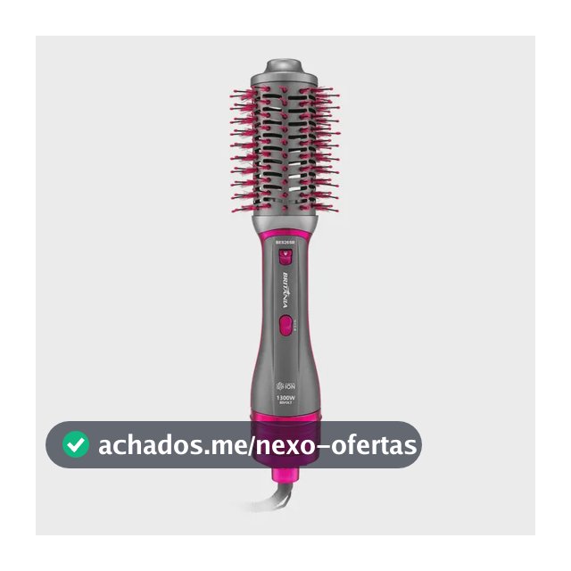Escova Secadora Britânia 4 em 1 Cerâmica 1300W BES26SR Bivolt