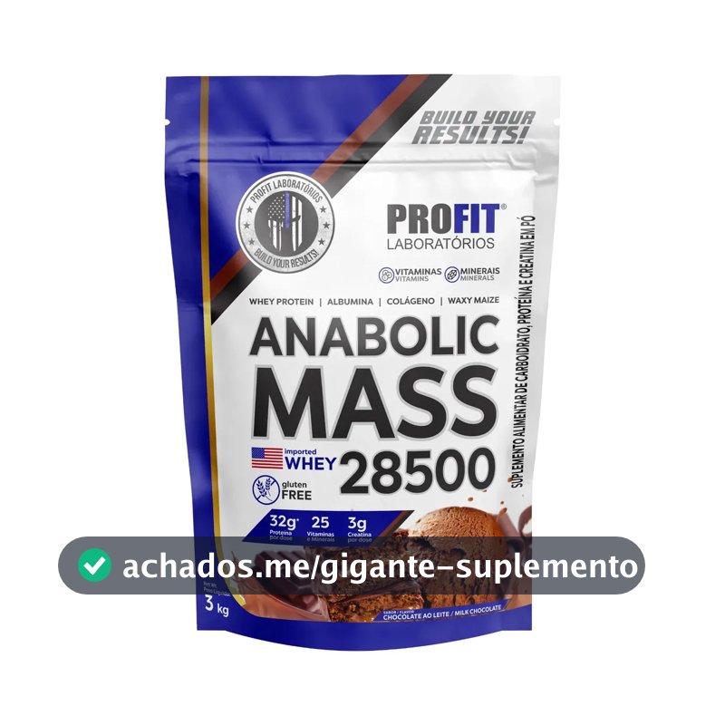 Anabolic Mass 28500 3kg Profit Labs Sabor Chocolate