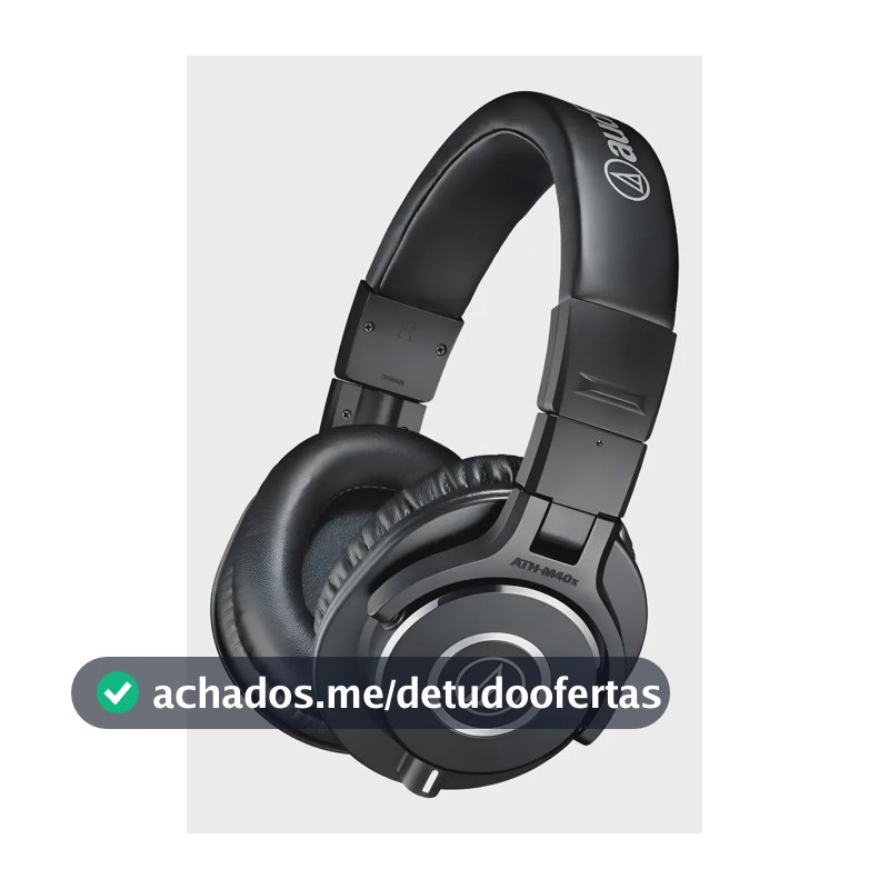 Fone De Ouvido Over-ear Audio-technica M-series Ath-m40x Ath Preto