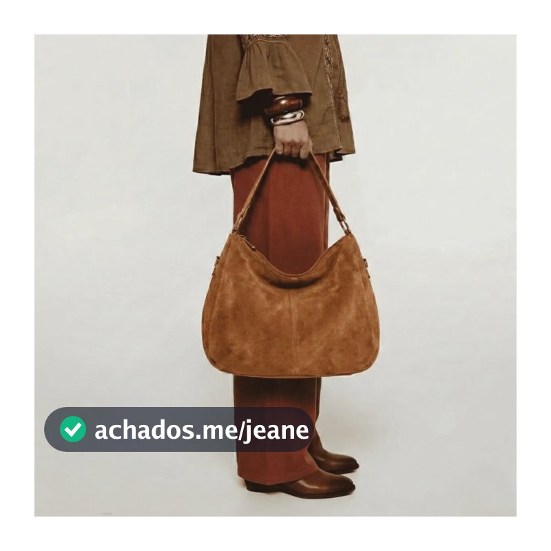 Bolsa Feminina De Couro Camurça Hobo Alça De Ombro Grande Marrom-claro Camurça Níquel