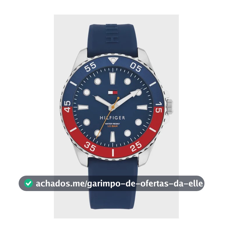 Relógio Tommy Hilfiger Masculino Borracha Azul 1792200
